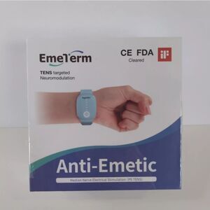NIB Emeterm Anti-Emetic Wristband Nausea Motion & Morning Sickness Relief Black